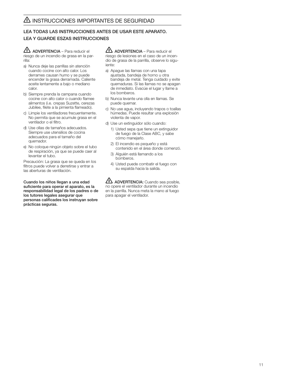 Instrucciones importantes de seguridad | Bosch DHD3014UC User Manual | Page 11 / 16