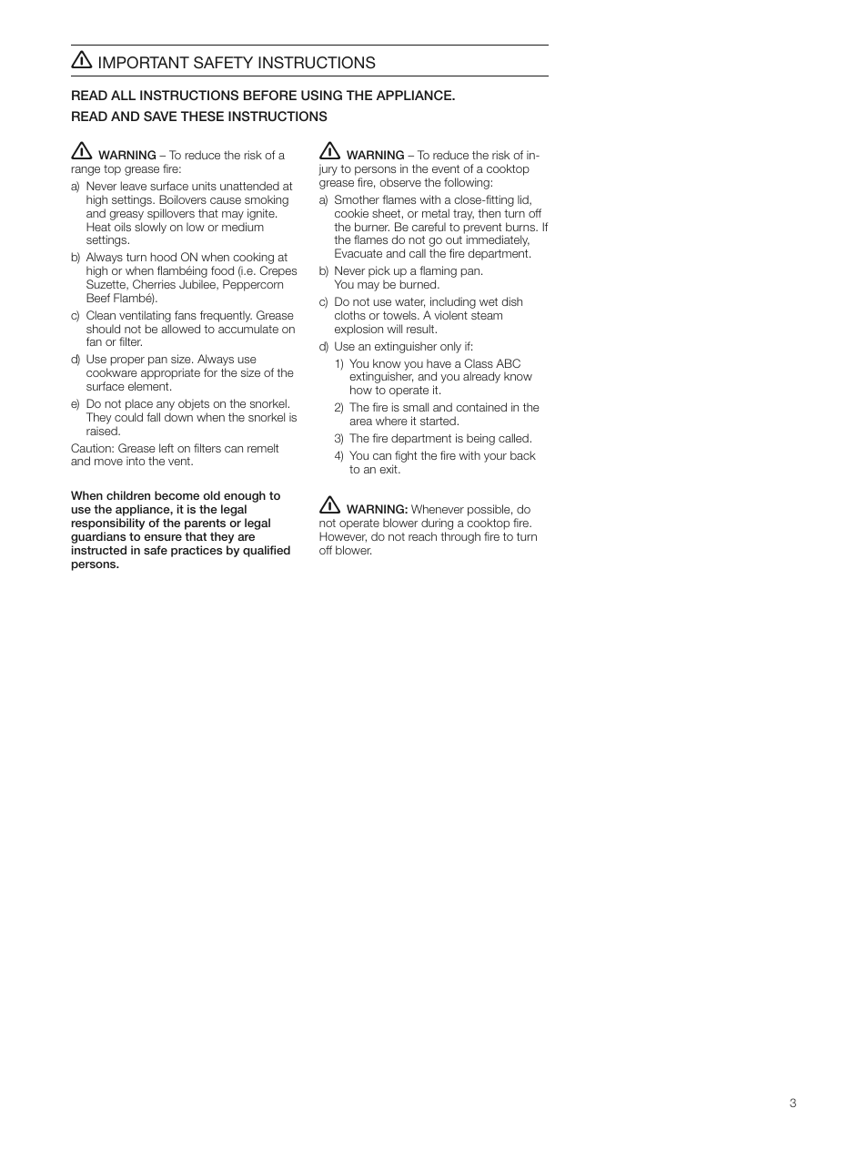 Important safety instructions | Bosch DHD3014UC User Manual | Page 3 / 16