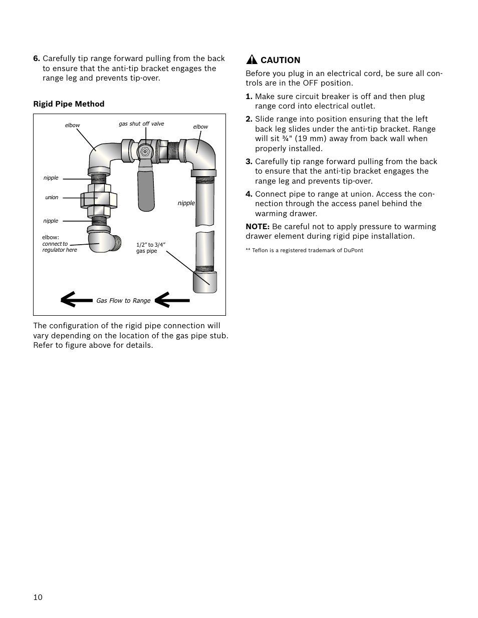 Caution | Bosch HDS7052U User Manual | Page 10 / 36