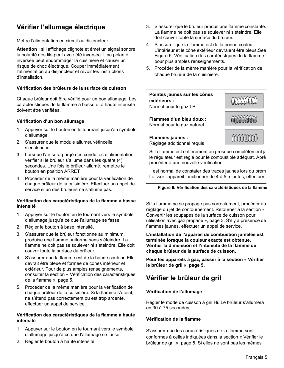 Vérifier l’allumage électrique, Vérifier le brûleur de gril | Bosch HGIP054UC User Manual | Page 15 / 28