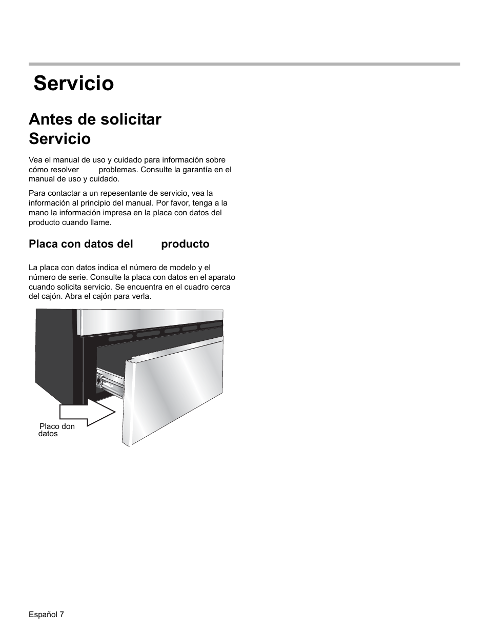Servicio, Antes de solicitar servicio | Bosch HGIP054UC User Manual | Page 26 / 28
