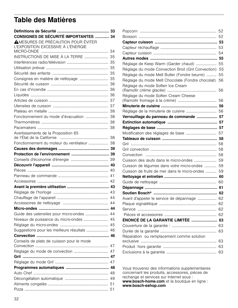 Bosch HMC80251UC User Manual | Page 32 / 100