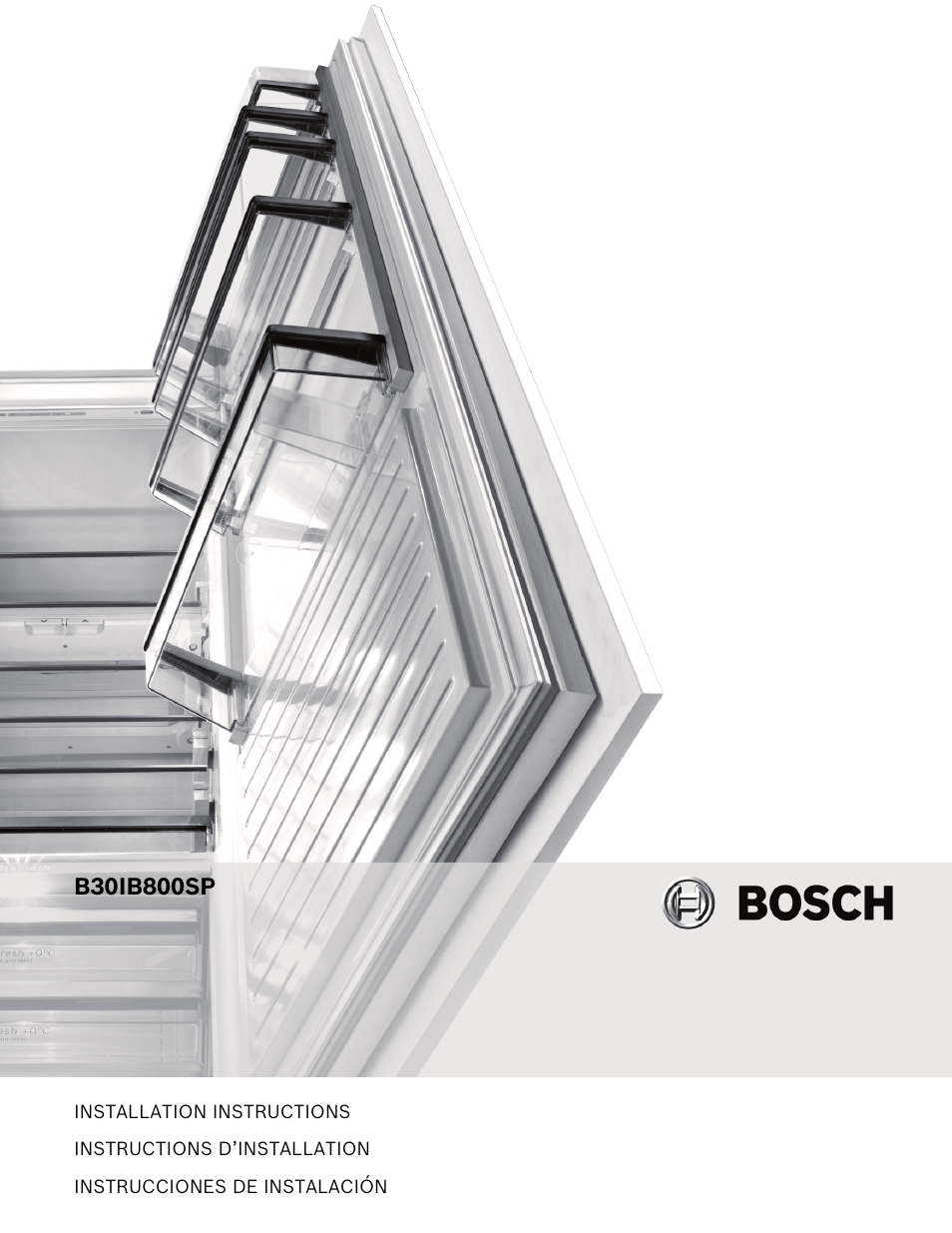 Bosch B30IB800SP User Manual | 82 pages