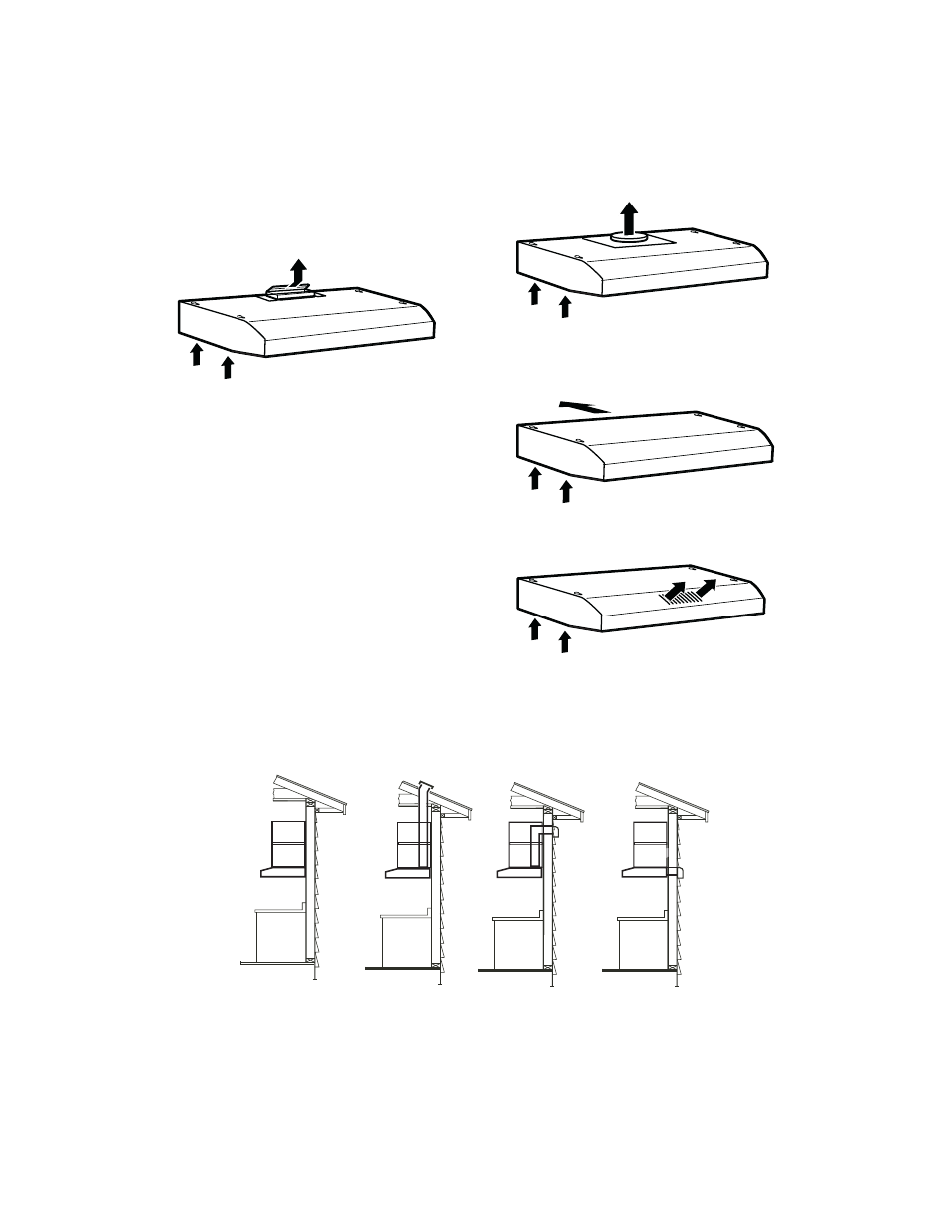 Différentes possibilités de pose des conduits | Bosch DUH36152UC User Manual | Page 16 / 32