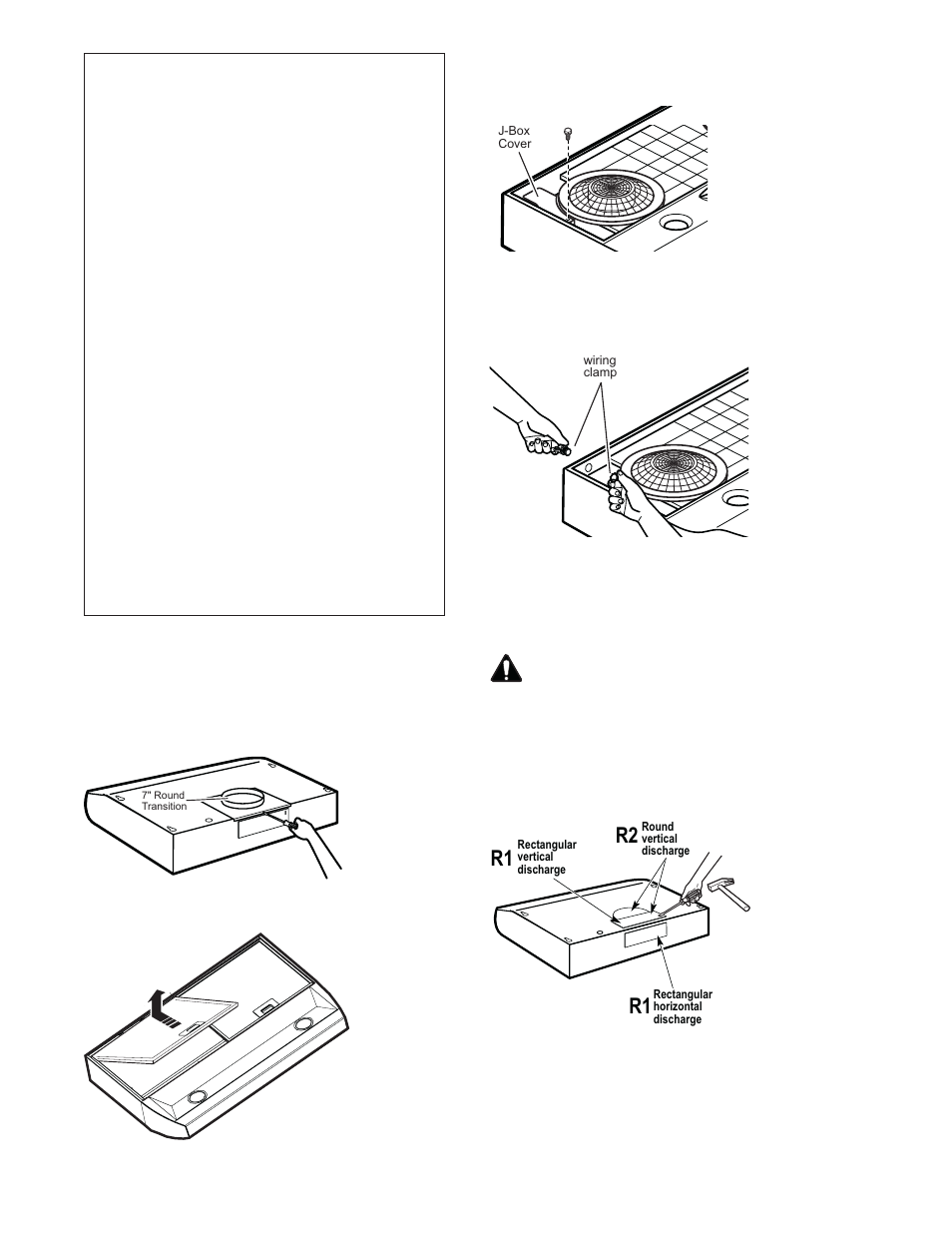 Table 2. ductwork installation guidelines, R1 r2 | Bosch DUH36152UC User Manual | Page 8 / 32