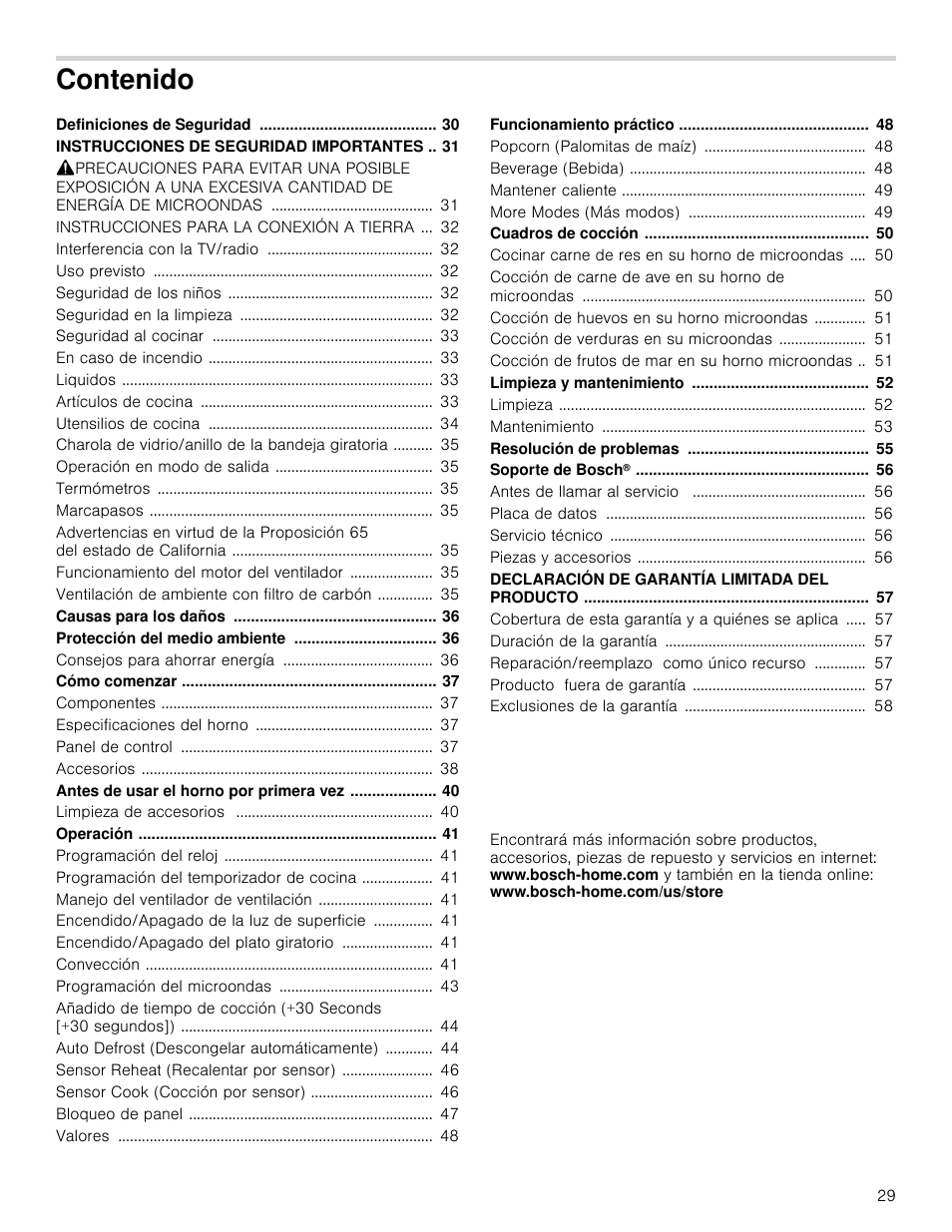 Bosch HMV8052U User Manual | Page 29 / 60