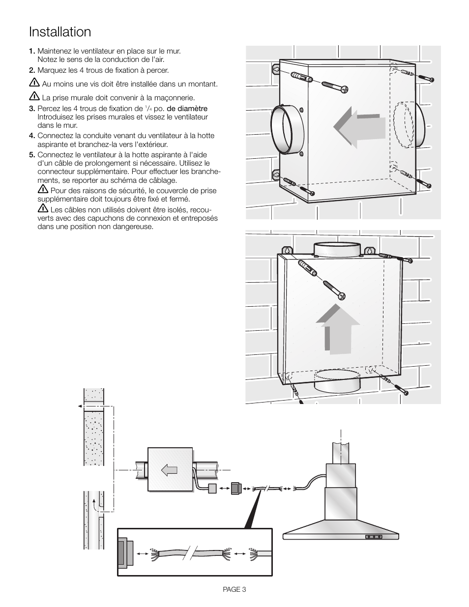 Installation | Bosch 600 CFM DHG6015DUC User Manual | Page 9 / 16