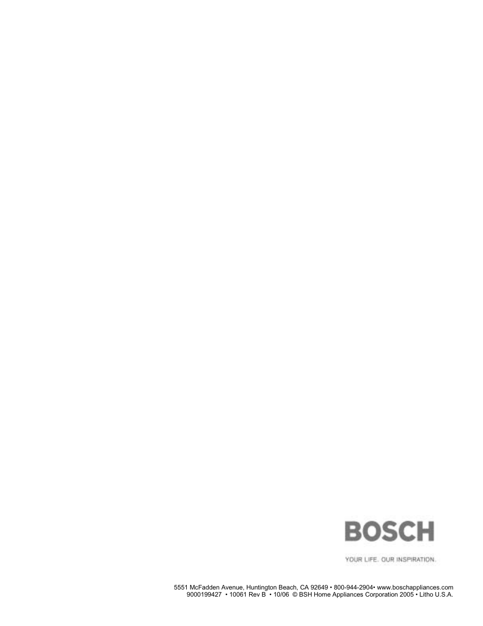Bosch 600 CFM DHG6023UC User Manual | Page 20 / 20