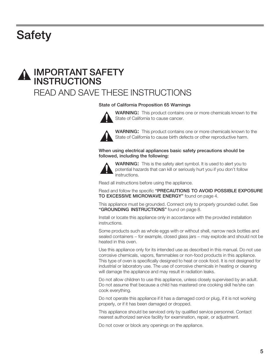 Řř ř ř, Safety, Important safety instructions | Read and save these instructions | Bosch HMB5051 User Manual | Page 5 / 124