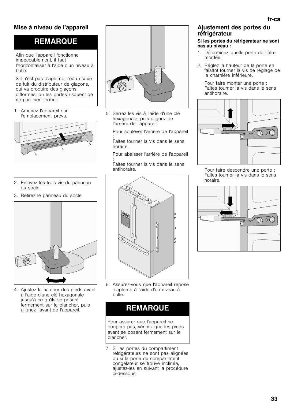 Remarque | Bosch B26FT70SNS User Manual | Page 33 / 78