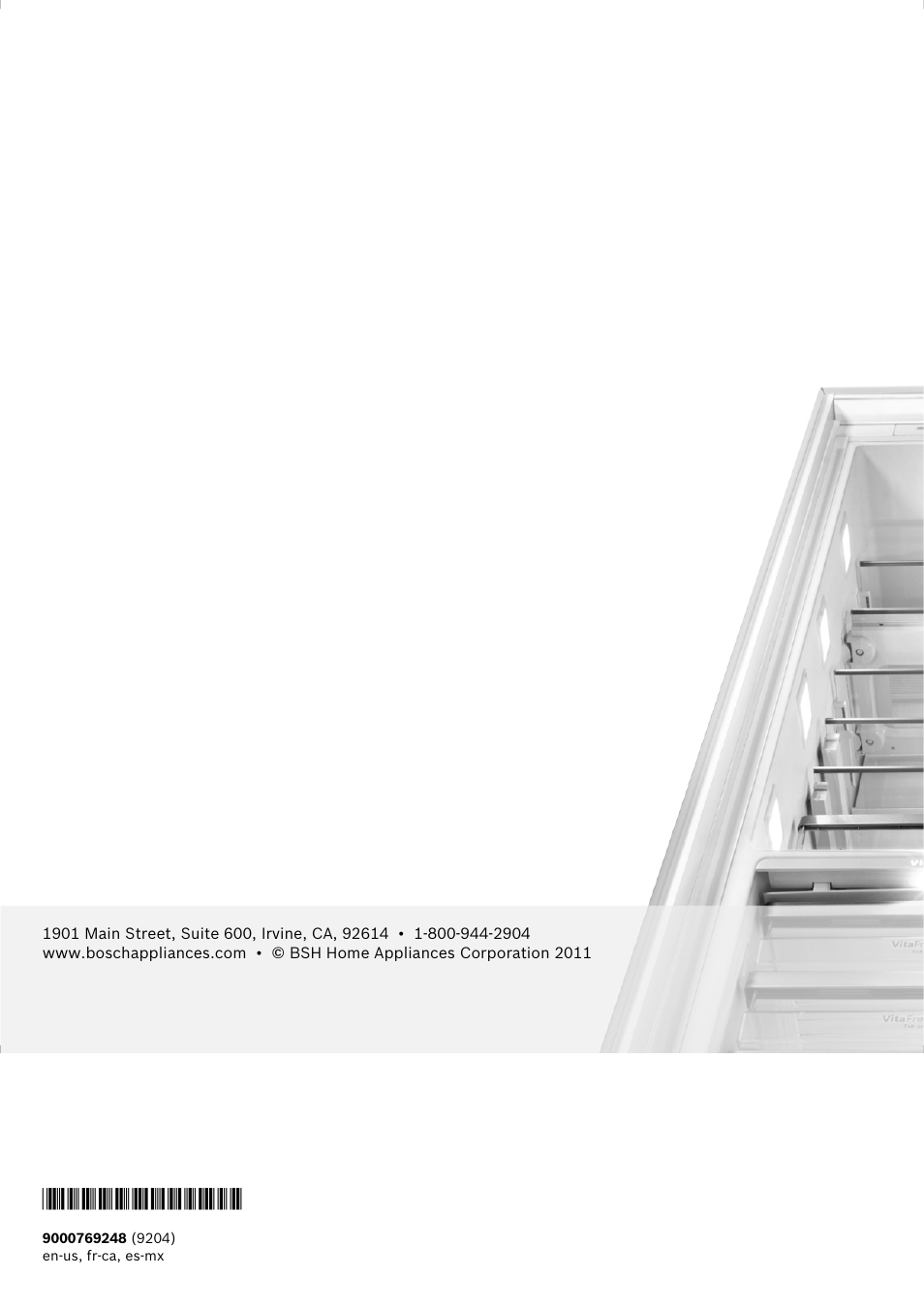 Bosch B26FT70SNS User Manual | Page 78 / 78
