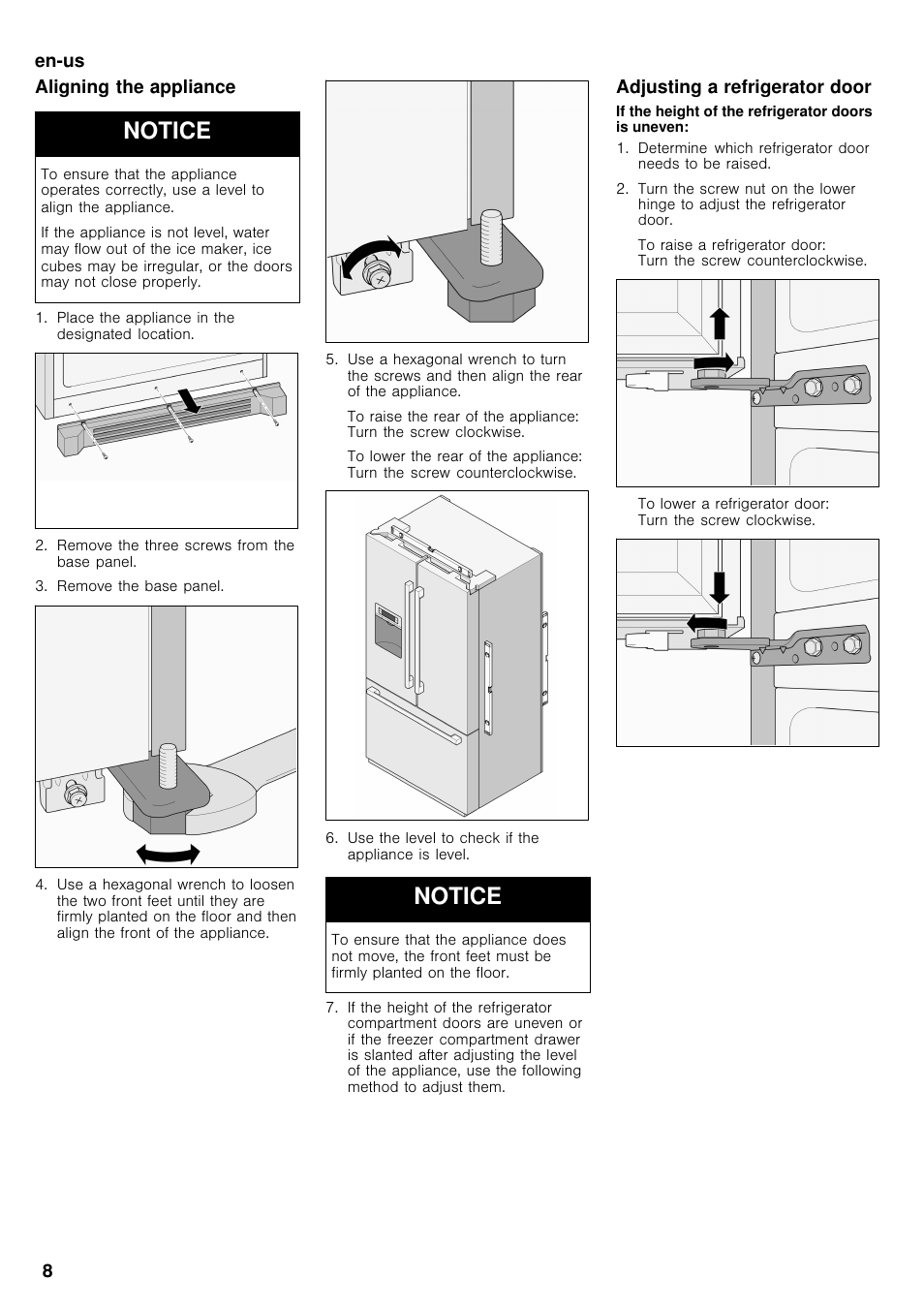 Notice | Bosch B26FT70SNS User Manual | Page 8 / 78