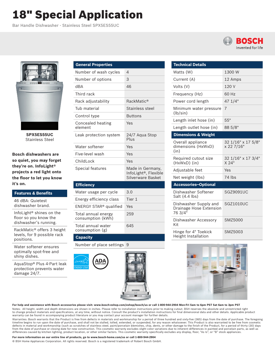 Bosch SPX5ES55UC User Manual | 3 pages