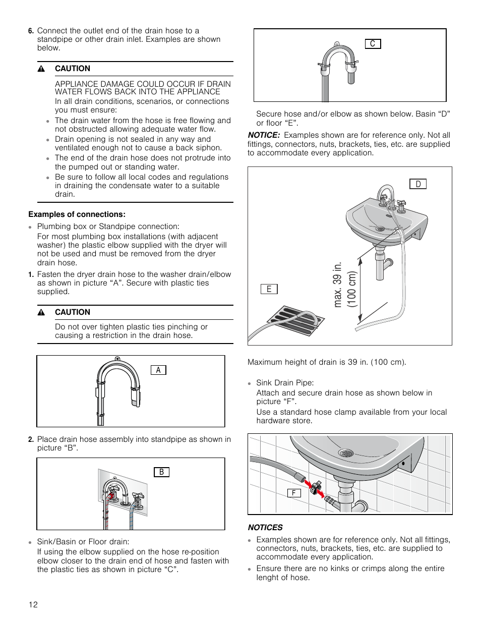 9 caution, Notice, Notices | Pd[lq fp | Bosch WTB86202UC User Manual | Page 12 / 36