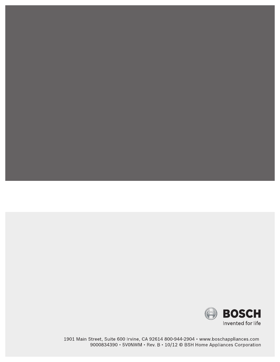 Bosch | Bosch HDI7282U User Manual | Page 48 / 48