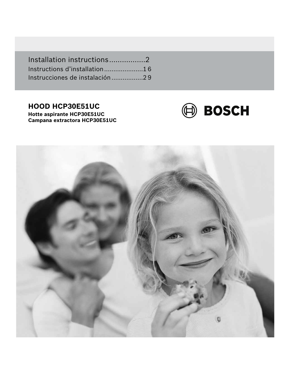 Bosch HCP30E51UC User Manual | 44 pages