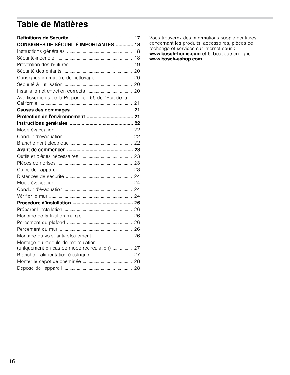 Bosch HCP30E51UC User Manual | Page 16 / 44
