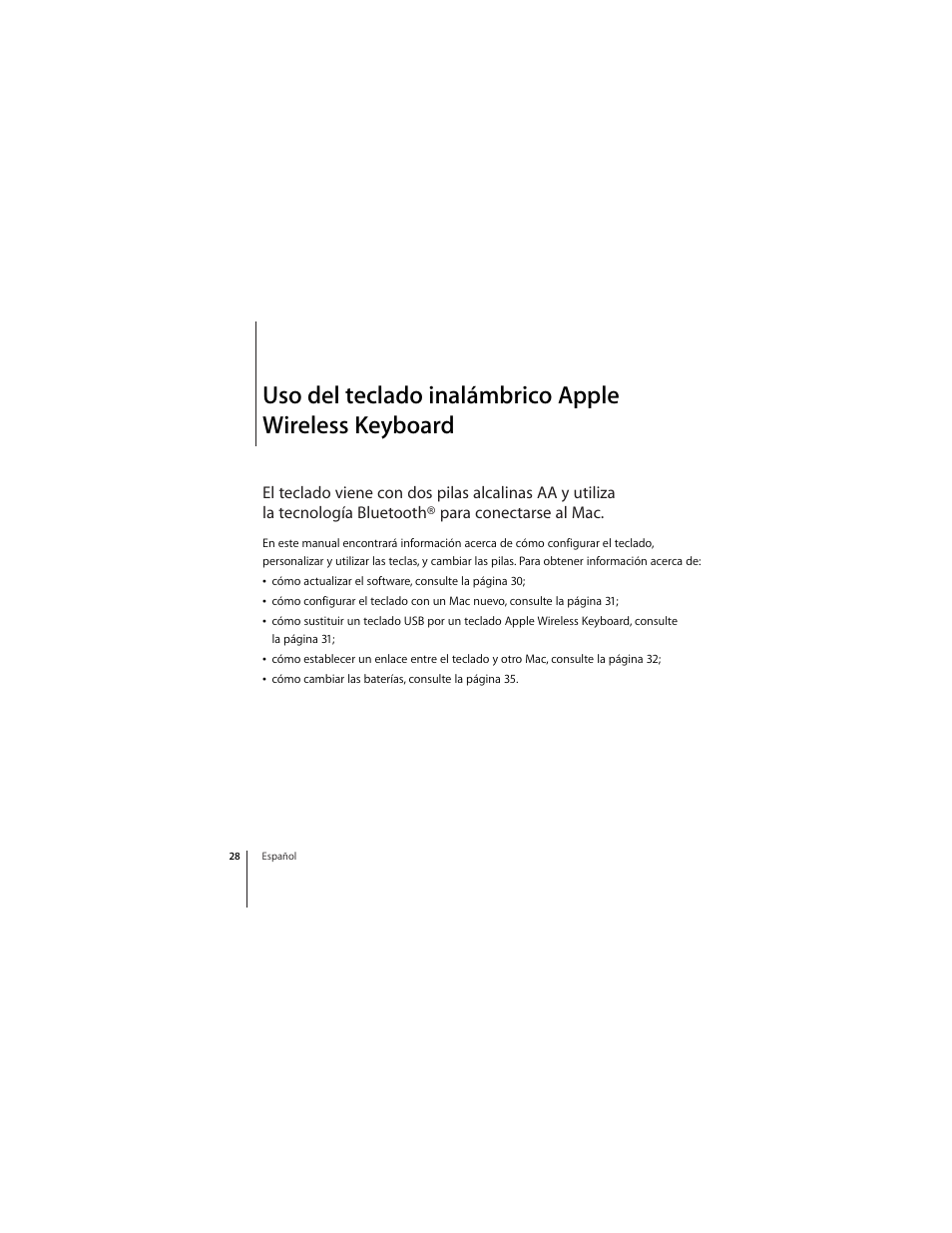 Apple Wireless Keyboard (2009) User Manual | Page 28 / 52