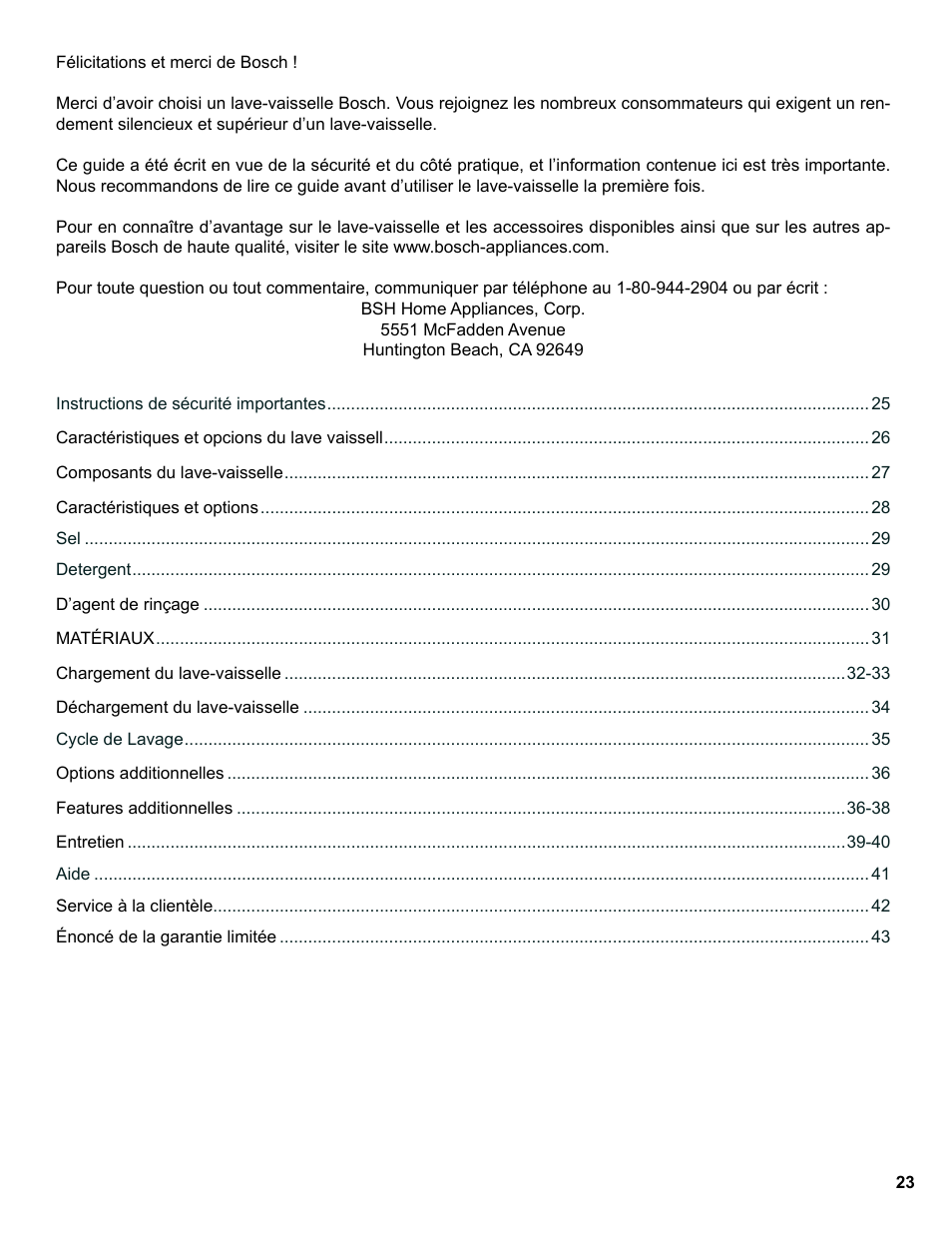 Bosch SGE63E06UC User Manual | Page 23 / 64