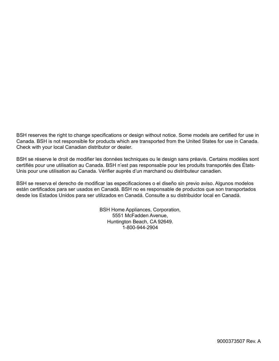 Bosch SGE63E06UC User Manual | Page 64 / 64