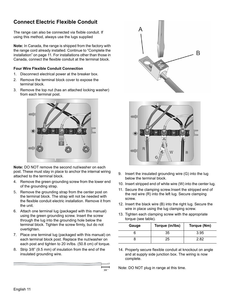 Connect electric flexible conduit | Bosch HEIP054U User Manual | Page 14 / 56