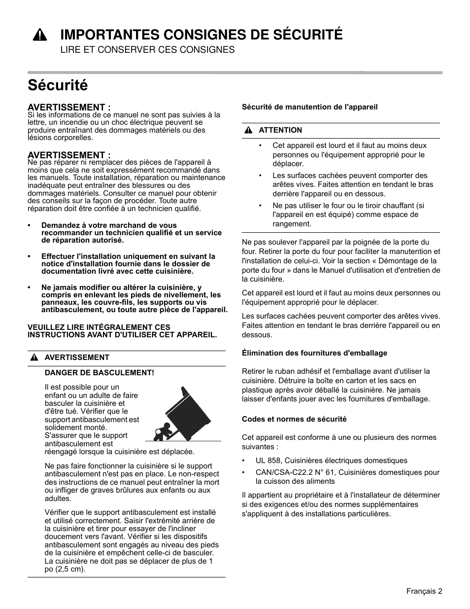 Sécurité, 9importantes consignes de sécurité | Bosch HEIP054U User Manual | Page 21 / 56