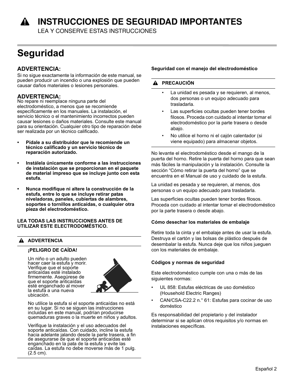 Seguridad, 9instrucciones de seguridad importantes | Bosch HEIP054U User Manual | Page 39 / 56