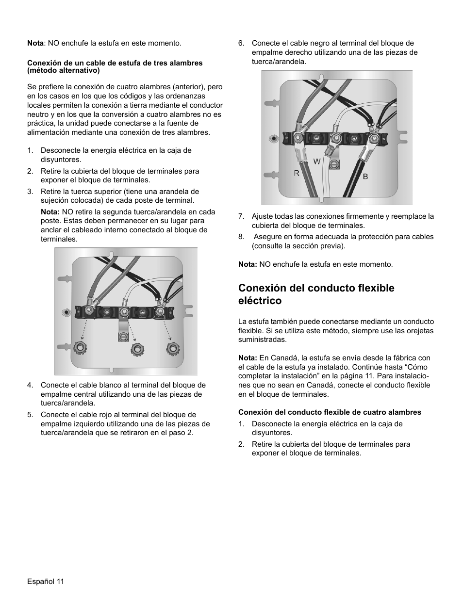 Conexión del conducto flexible eléctrico | Bosch HEIP054U User Manual | Page 48 / 56