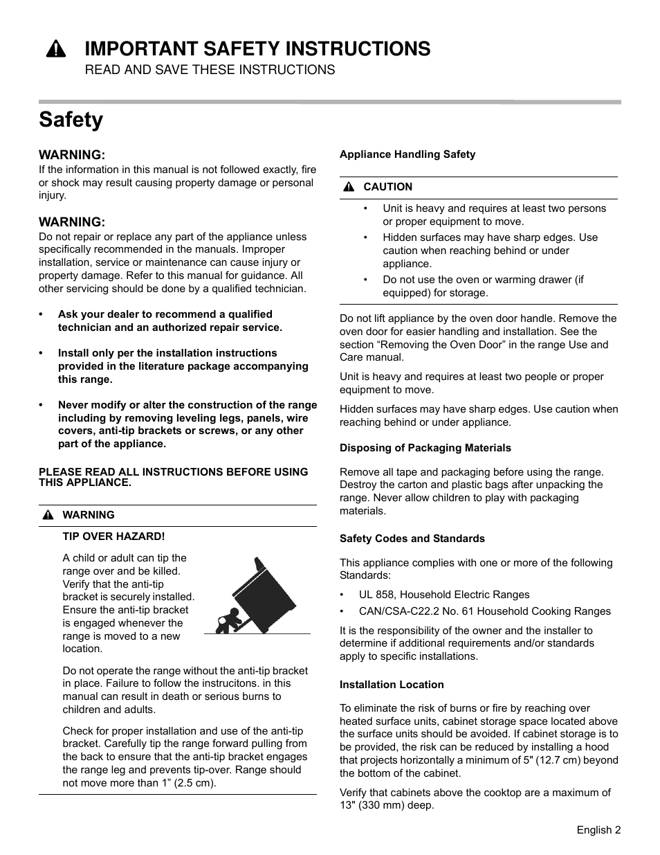 Safety, 9important safety instructions | Bosch HEIP054U User Manual | Page 5 / 56