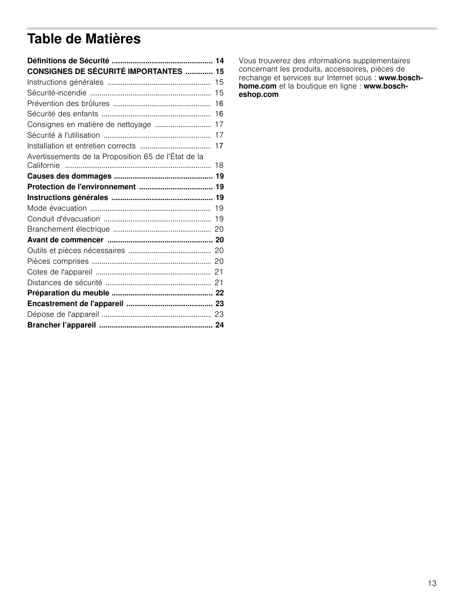 Bosch HUI54451UC User Manual | Page 13 / 40