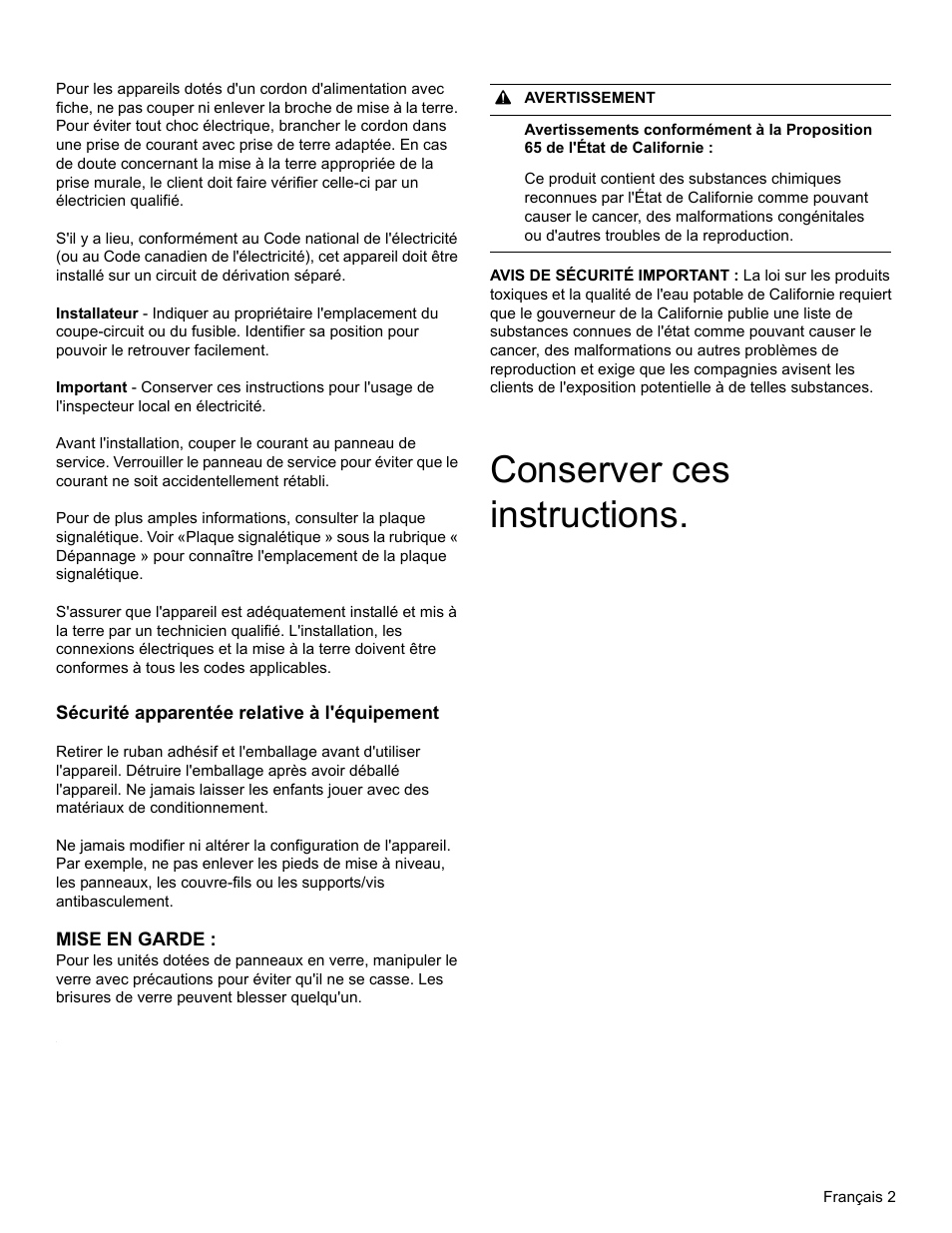 Conserver ces instructions | Bosch HWD5051UC User Manual | Page 11 / 24