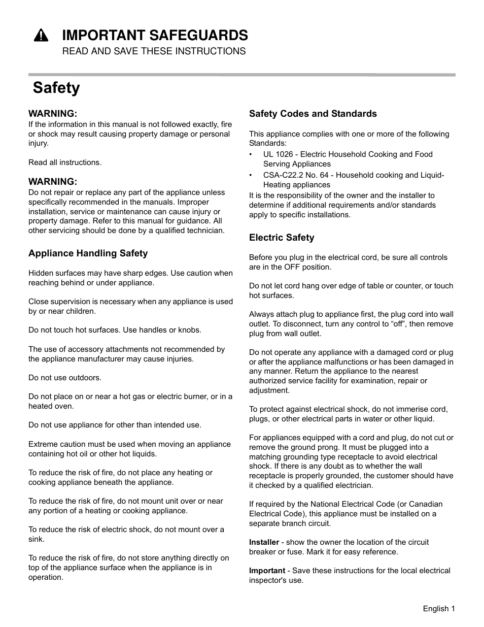 Safety, 9important safeguards | Bosch HWD5051UC User Manual | Page 3 / 24