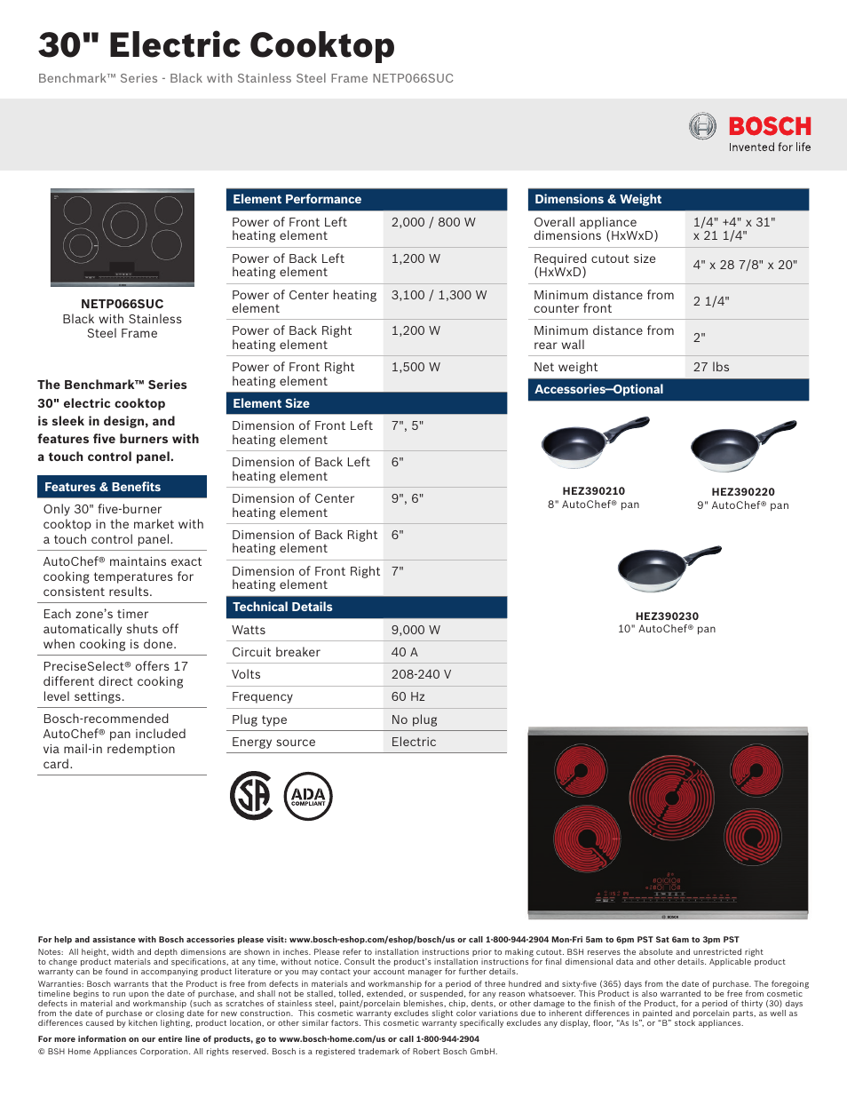 Bosch NETP066SUC User Manual | 2 pages