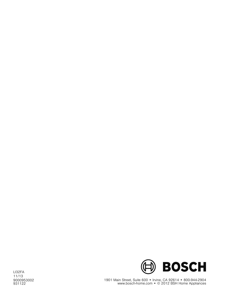 Bosch HCP30E51UC User Manual | Page 40 / 40