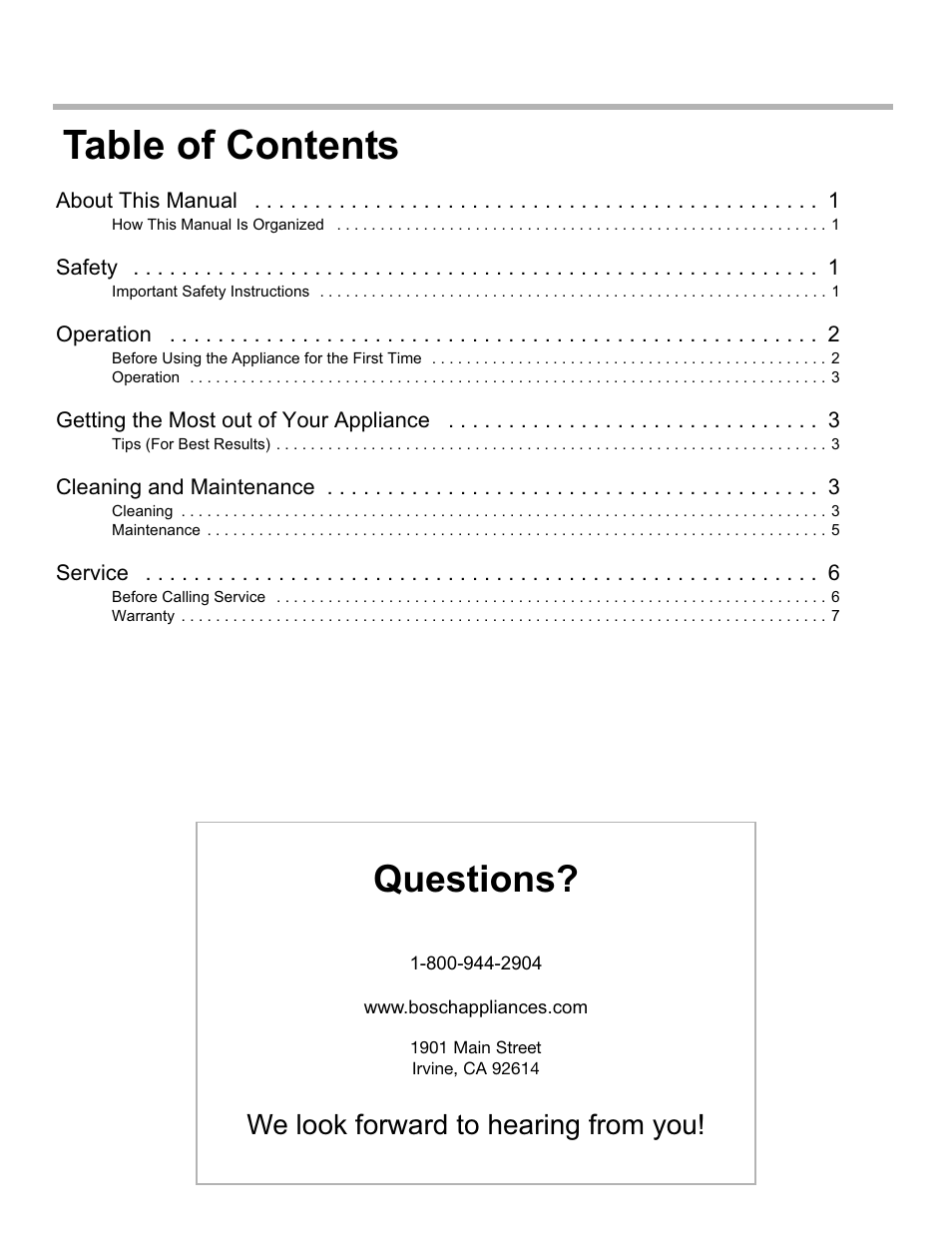 Bosch HUI31451UC User Manual | Page 2 / 32