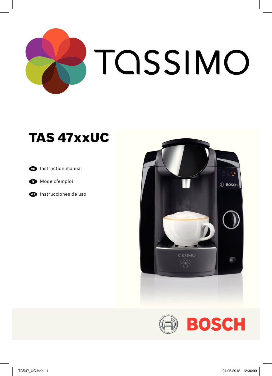 Bosch Tassimo Hot Beverage System intenso User Manual | 66 pages