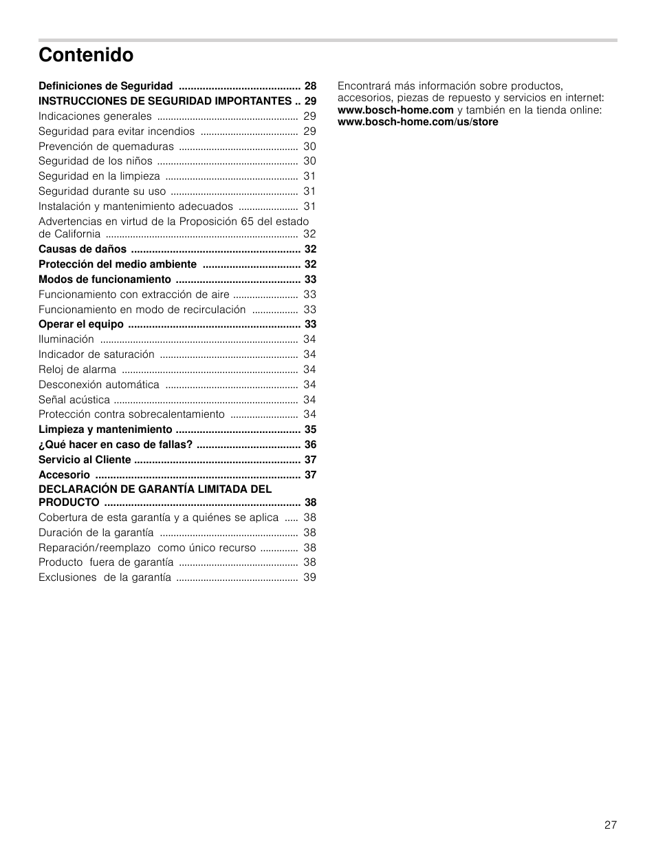 Bosch HCG56651UC User Manual | Page 27 / 40