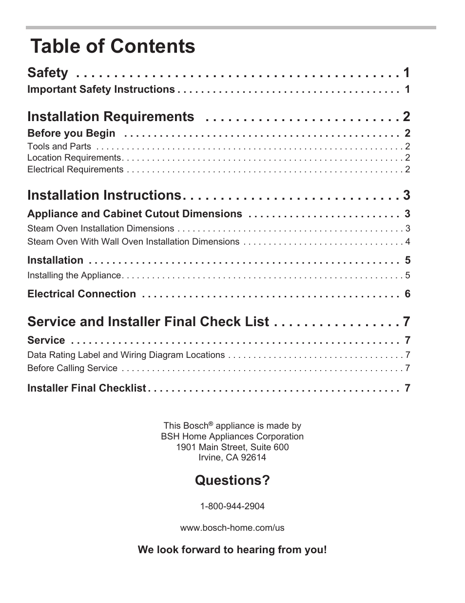 Bosch HSLP451UC User Manual | Page 2 / 26