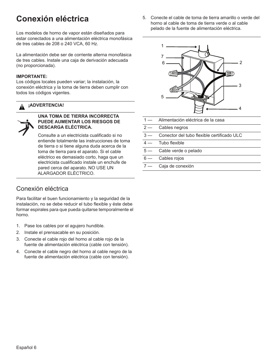 Conexión eléctrica | Bosch HSLP451UC User Manual | Page 24 / 26