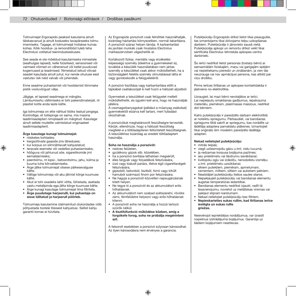 Electrolux ZB2932 User Manual | Page 74 / 112