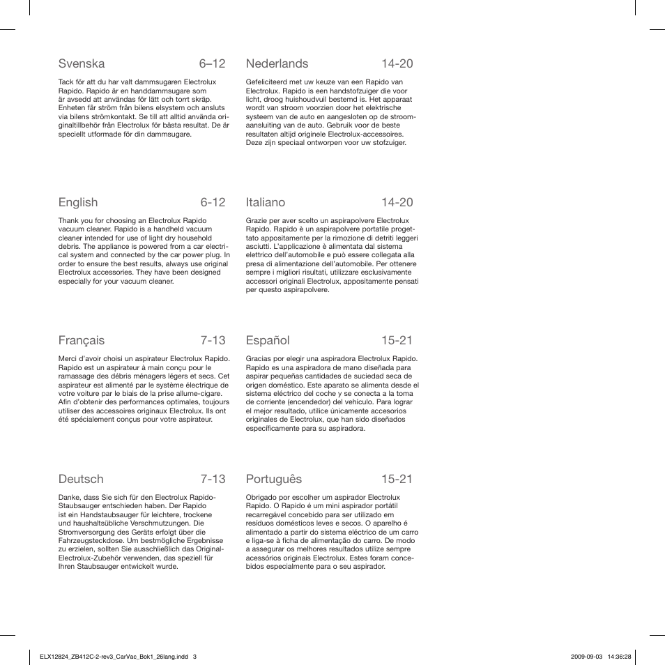 Electrolux ZB412C User Manual | Page 3 / 60