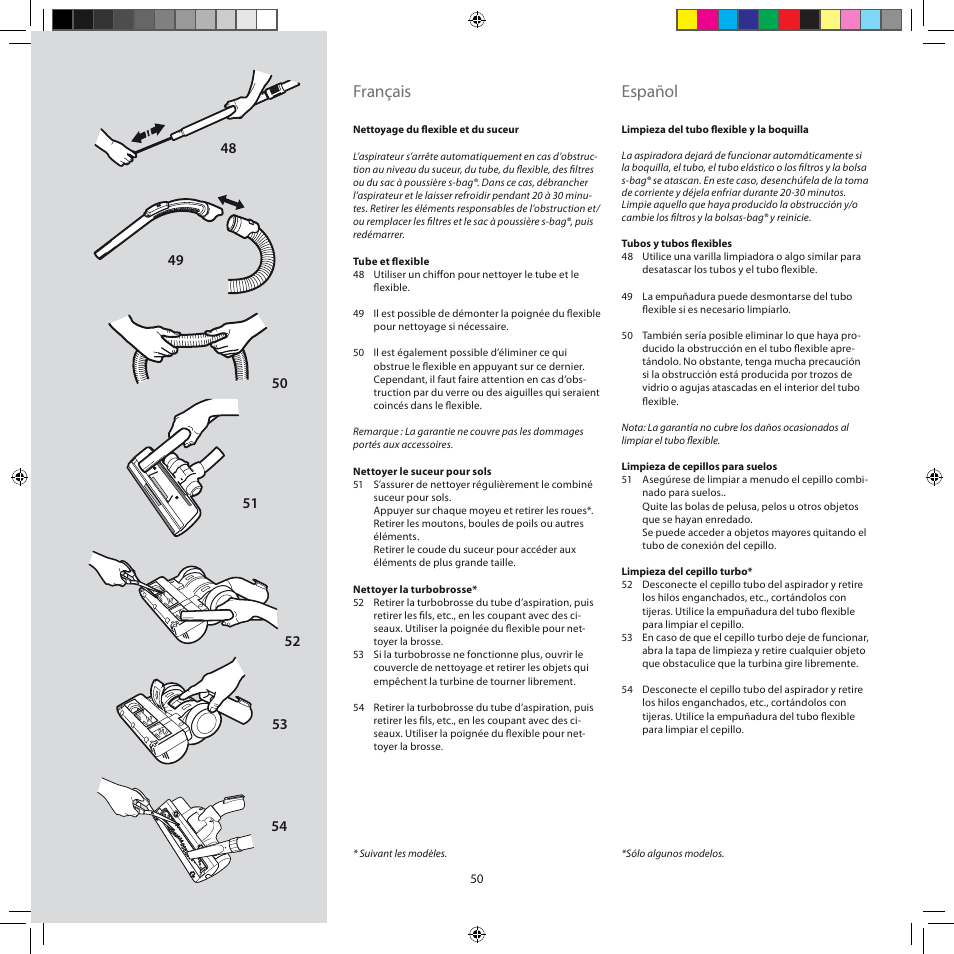 Français, Español | Electrolux ZJM6840 User Manual | Page 50 / 96