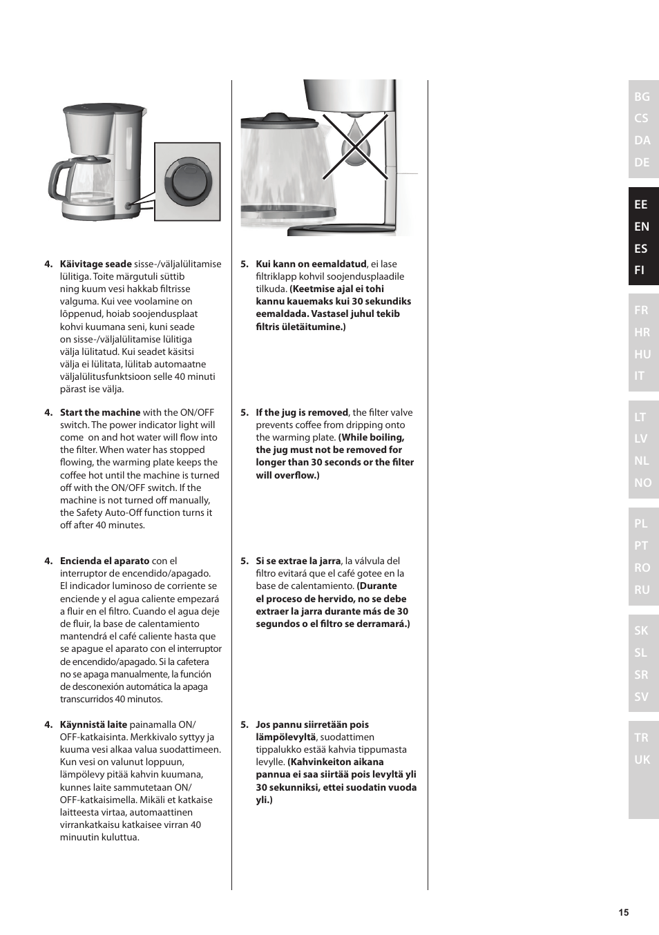 Electrolux EKF3230 User Manual | Page 15 / 60