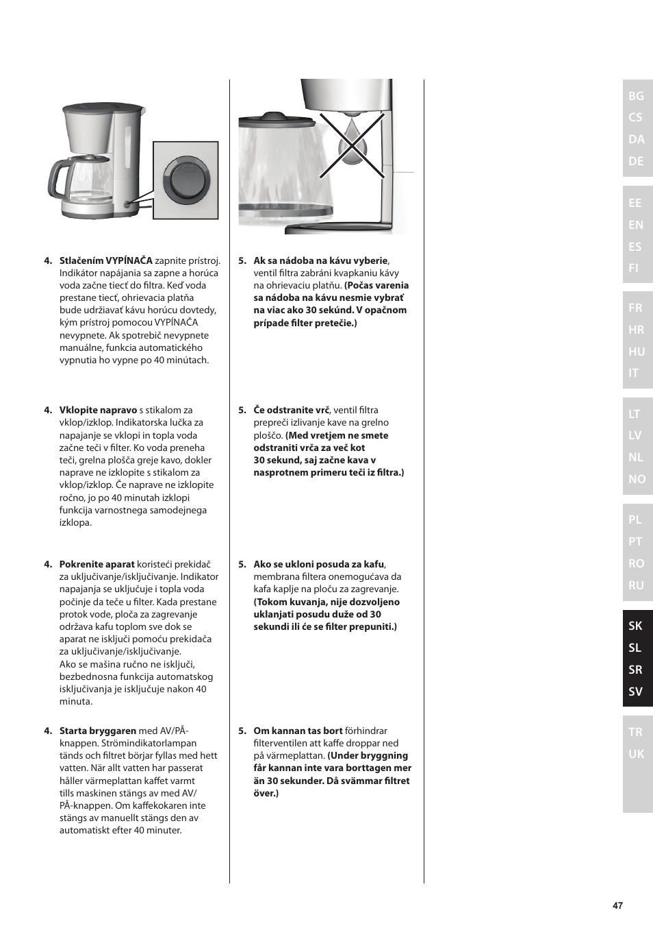 Electrolux EKF3230 User Manual | Page 47 / 60