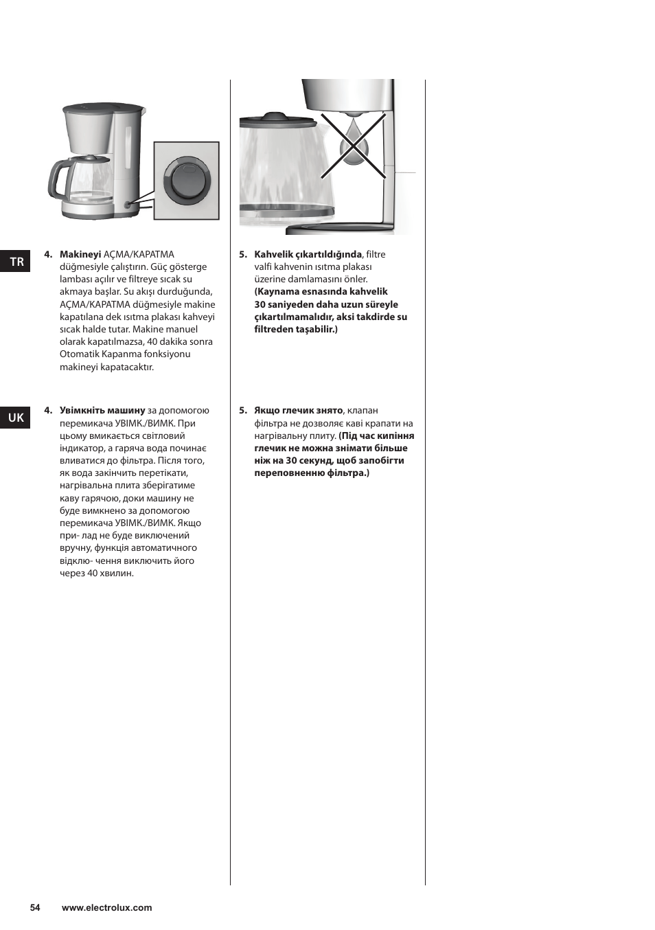 Electrolux EKF3230 User Manual | Page 54 / 60