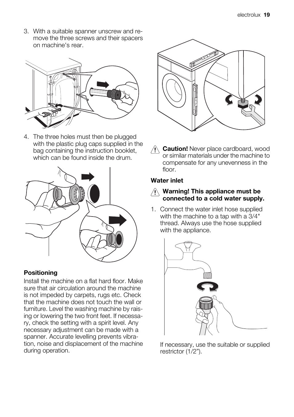 Electrolux EWC1350 User Manual | Page 19 / 72