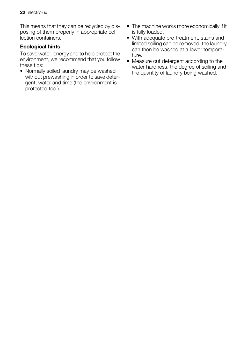 Electrolux EWC1350 User Manual | Page 22 / 72