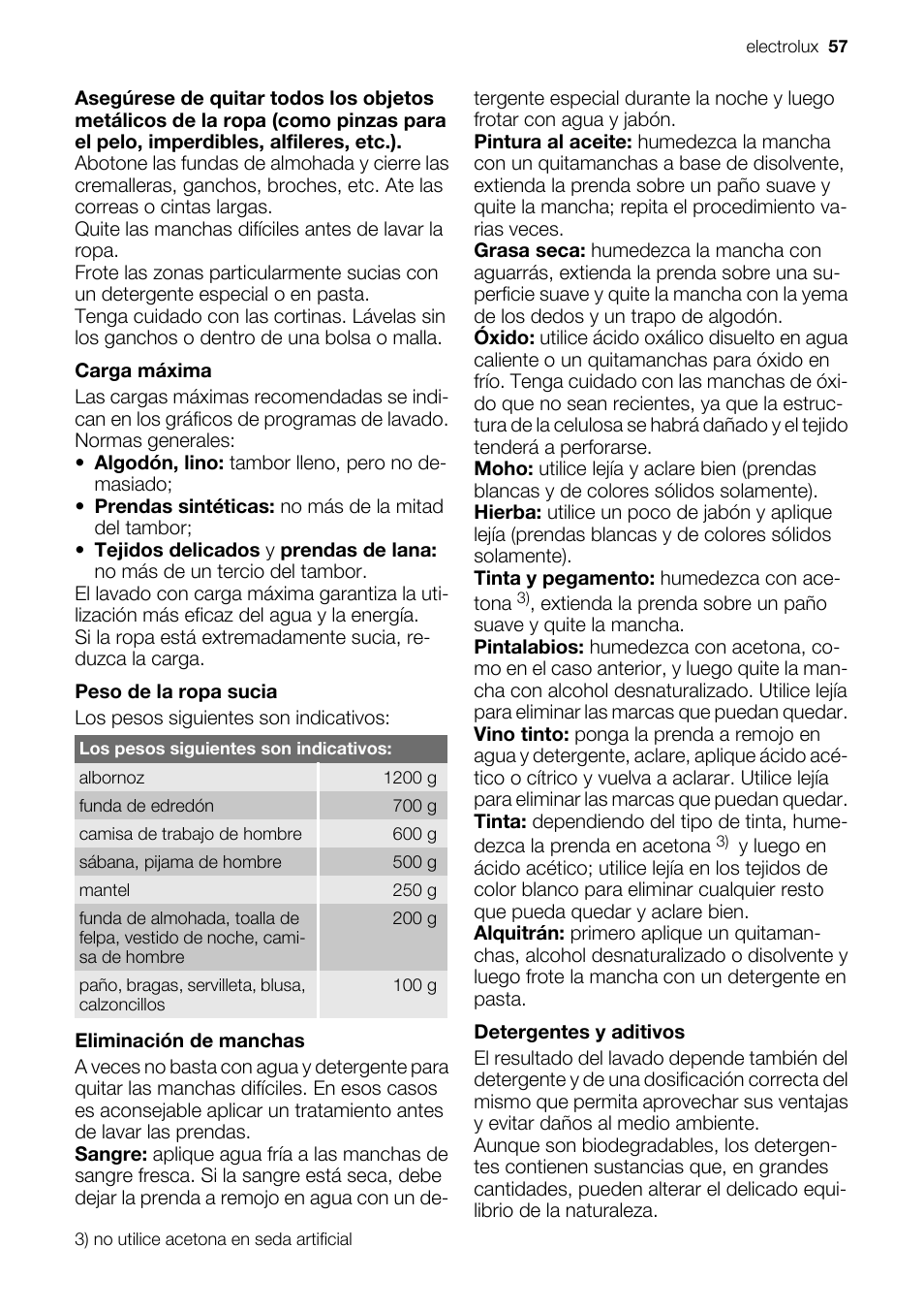 Electrolux EWC1350 User Manual | Page 57 / 72