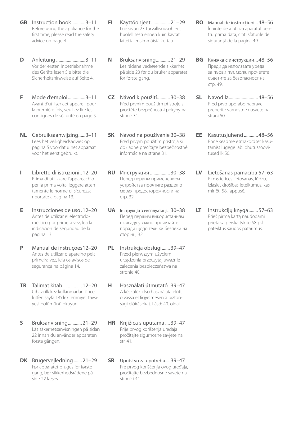 Electrolux EHM6200 User Manual | Page 2 / 64