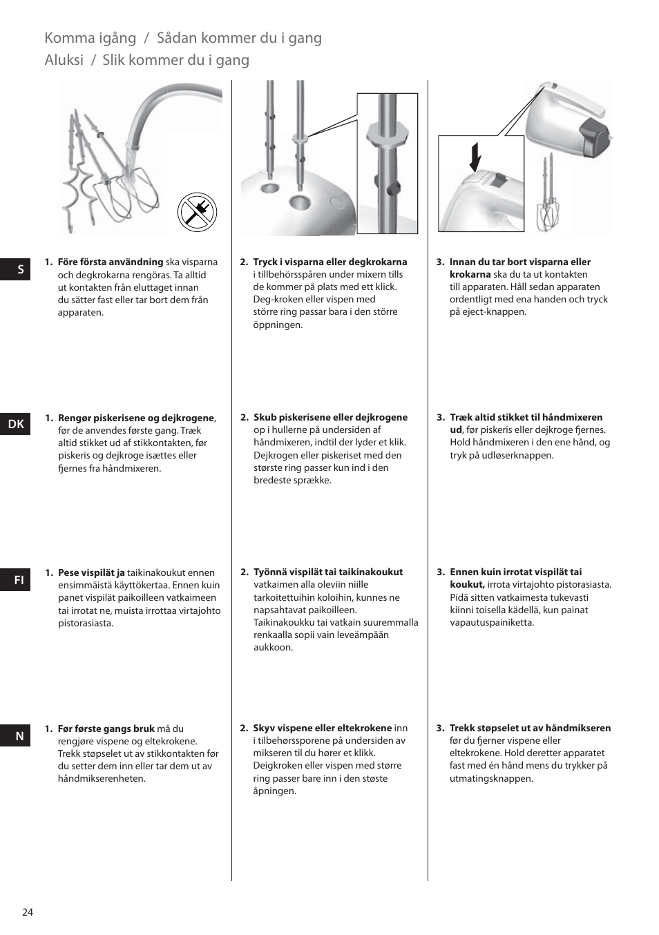 Sfi n | Electrolux EHM6200 User Manual | Page 24 / 64